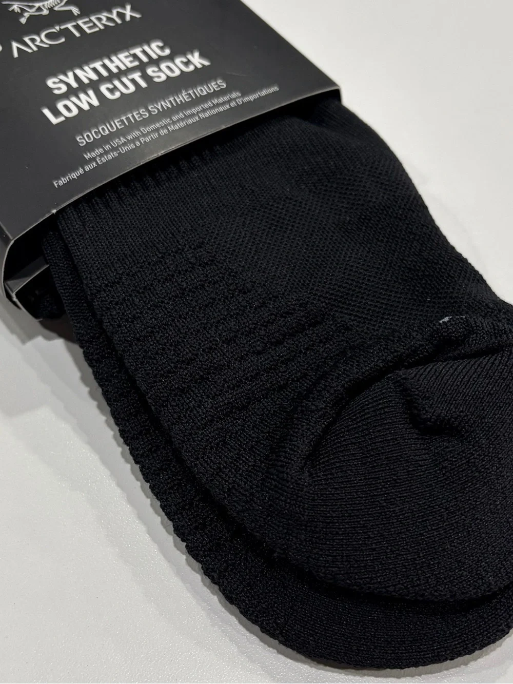 Arc’teryx Men's Large Synthetic Low Cut Sock Black NWT Cushioned Breathable